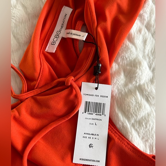 BCBGeneration Orange Bodysuit - Picture 8 of 11